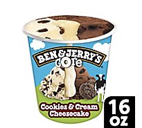 Ben & Jerry's Cookies And Cream Cheesecake Core Ice Cream Pint - 16 Oz
