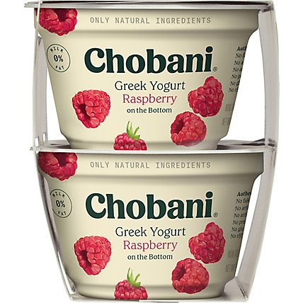 Chobani Yogurt Greek Nonfat Fruit On The Bottom Raspberry - 4-5.3 Oz - Image 3
