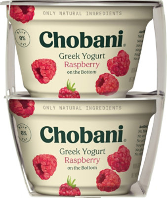 Chobani Yogurt Greek Nonfat Fruit On The Bottom Raspberry - 4-5.3 Oz - Image 3