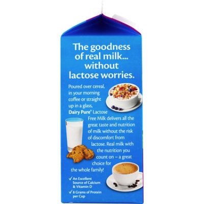 DairyPure Lactose Free Fat Free Milk Paper Carton - 0.5 Gallon - Image 2