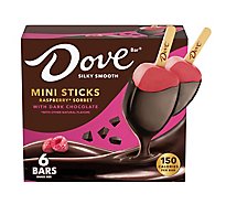 Dove Bars Raspberry Sorbet With Chocolate Snack Size - 6 Count