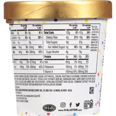 Halo Top Birthday Cake Light Ice Cream Pint - 16 Fl. Oz. - Image 3