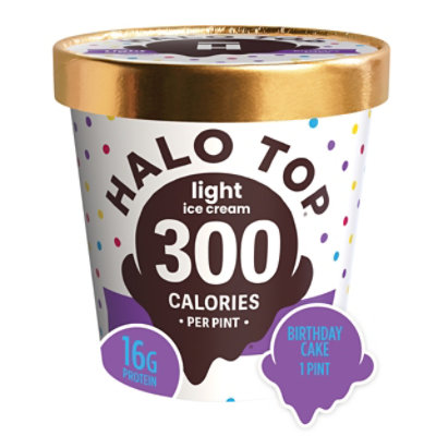 Halo Top Ice Cream Light Birthday Cake - 1 Pint