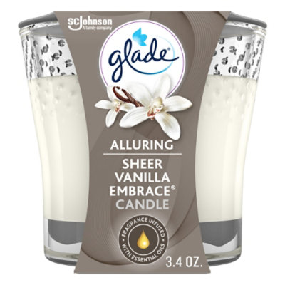 Glade Sheer Vanilla Embrace Fragrance Infused With Essential Oils 1 Wick Candle - 3.4 Oz - Image 2