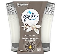 Glade Sheer Vanilla Embrace Fragrance Infused With Essential Oils 1 Wick Candle - 3.4 Oz