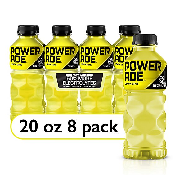 POWERADE Sports Drink Electrolyte Enhanced Lemon Lime - 8-20 Fl. Oz.