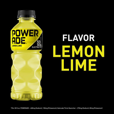 POWERADE Sports Drink Electrolyte Enhanced Lemon Lime - 8-20 Fl. Oz. - Image 3