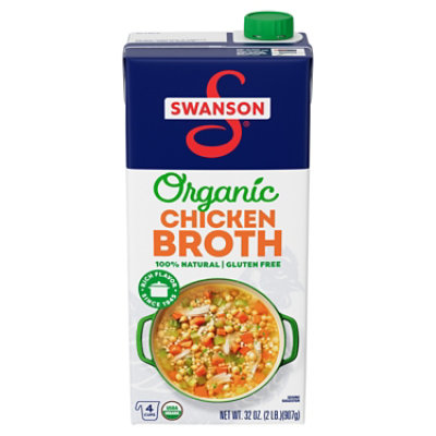 Swanson Organic 100% Natural Chicken Broth - 32 Oz - Image 1