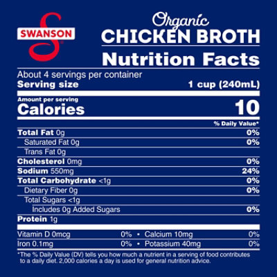 Swanson Organic 100% Natural Chicken Broth - 32 Oz - Image 4