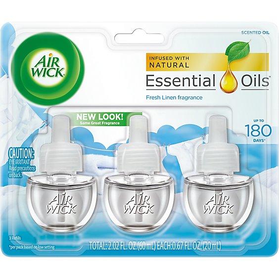 Air Wick Plug In Fresh Linen Laundry Freshener - 3 Count