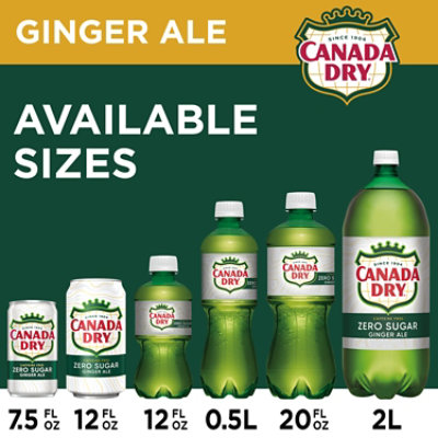 Canada Dry Soda Zero Sugar Ginger Ale In Cans - 6-7.5 Fl. Oz. - Image 2