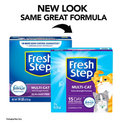 Fresh Step Multicat Extra Strength Scented Clumping Cat Litter With Febreze - 14 Lbs - Image 3