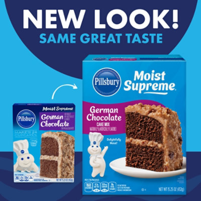 Pillsbury Moist Supreme Cake Mix Premium German Chocolate - 15.25 Oz - Image 2