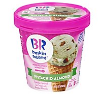 Baskin Robbins Ice Cream Pistachio Almond - 14 Fl. Oz.