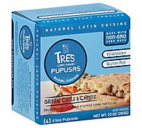 Tres Latin Foods Green Chile & Cheese Pupusas - 4-2.5 Oz