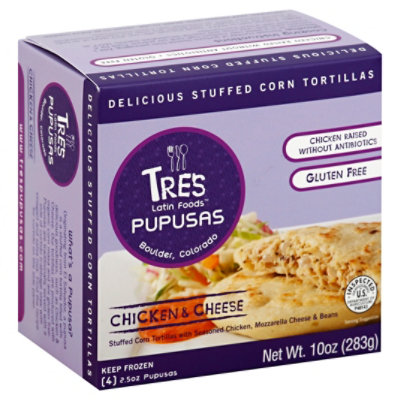 Tres Pupusas Chicken & Cheese - 10 Oz - Image 1