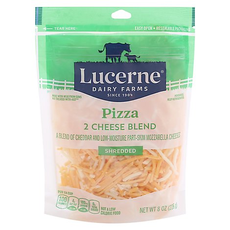 Lucerne Cheese Shredded Pizza 2 Cheese Blend - 8 Oz