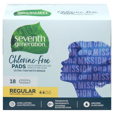 Seventh Generation Pads Free & Clear Ultra Thin With Wings Regular Absorbency - 18 Count - Image 3
