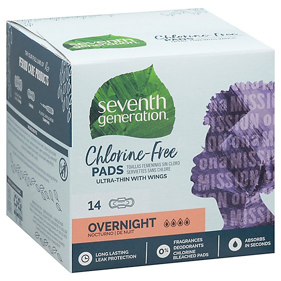 Seventh Generation Pad Ultrathin Ovrnght - 14 Count