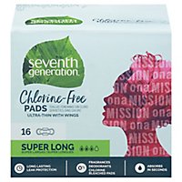 Seventh Generation Pads Free & Clear Ultra Thin With Wings Super Long Absorbency - 16 Count - Image 3