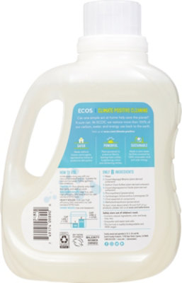 ECOS Laundry Detergent Liquid With Built In Fabric Softener 2X Lemongrass Jug - 100 Fl. Oz. - Image 5