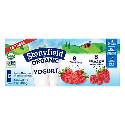 Stonyfield Organic Kids Yogurt Strawberry & Mixed Berry Variety Pack - 16-2 Oz - Image 6