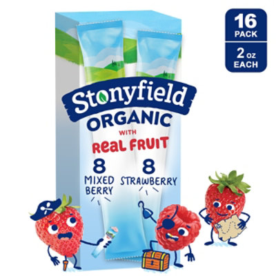 Stonyfield Organic Kids Yogurt Strawberry & Mixed Berry Variety Pack - 16-2 Oz - Image 1