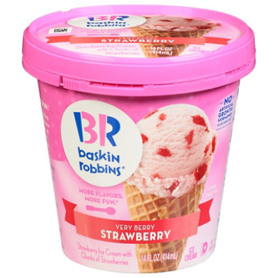 Baskin Robbins Ice Cream Very Berry Strawberry - 14 Fl. Oz. - Vons