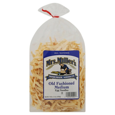 Mrs. Millers Noodles Homemade Egg Noodles Old Fashioned Medium Wrapper 16 Oz Safeway