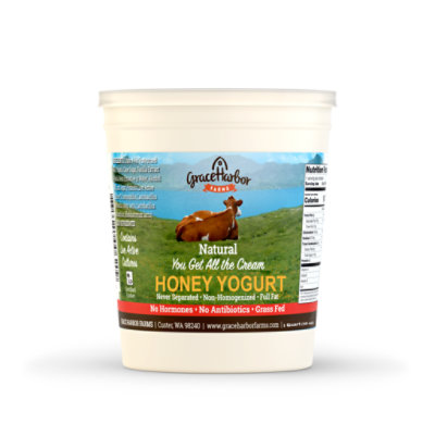 Grace Harbor Farms Yogurt Natural Honey - 32 Oz - Image 1