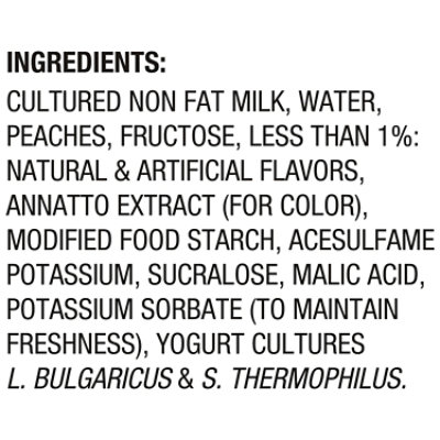 Light + Fit Greek Peach Nonfat Gluten Free Yogurt - 4-5.3 Oz - Image 4