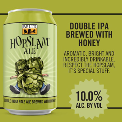 Bell's Hopslam Double IPA Beer 10% ABV Cans - 6-12 Fl. Oz. - Image 4