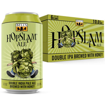 Bell's Hopslam Double IPA Beer 10% ABV Cans - 6-12 Fl. Oz. - Image 3