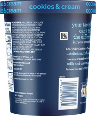 Lactaid Cookies And Cream Ice Cream - 1 Quart - Image 6