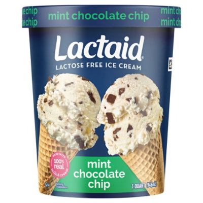 Lactaid Mint Chocolate Chip Ice Cream - 1 Quart - Image 3