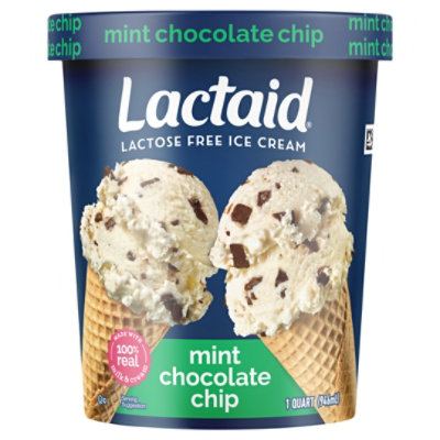 Lactaid Ice Cream Lactose Free Mint Chocolate Chip Tub - 1 Quart