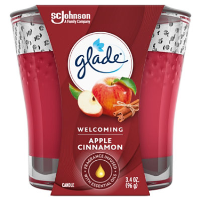 Glade Welcoming Apple Cinnamon Candle - 3.4 Oz - Image 1