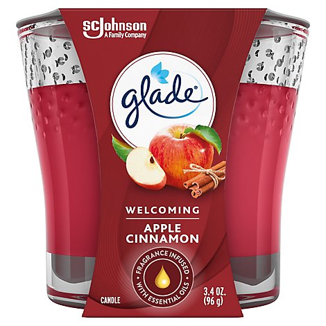 Glade Jar Candle Air Freshener Apple Cinnamon 3.4 oz