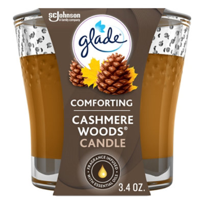 Glade Cashmere Woods Fragrance Infused With Essential Oils Lead Free 1 Wick Candle - 3.4 Oz - Image 2