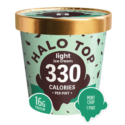 Halo Top Mint Chip Light Ice Cream Frozen Dessert For Summer - 16 Fl. Oz. - Image 1