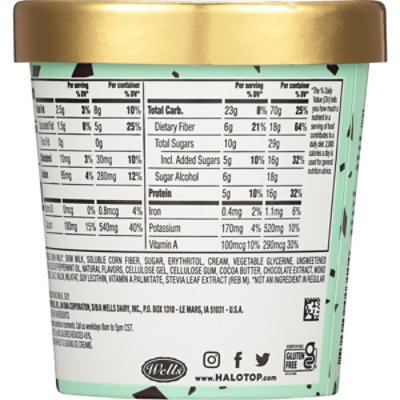 Halo Top Mint Chip Light Ice Cream Pint - 16 Fl. Oz. - Image 3