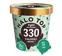 Halo Top Mint Chip Light Ice Cream Frozen Dessert For Summer - 16 Fl. Oz.