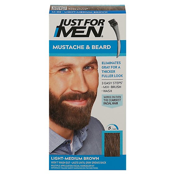 Just For Men M/B/S Brush-In Gel Light-Med - Each