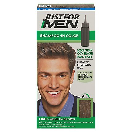 Just For Men Hair Color Light-Med Brown - Each - Image 2