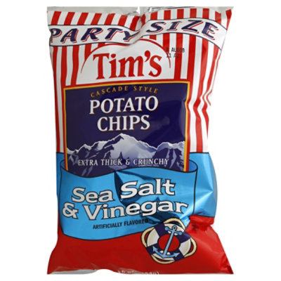 Tims Potato Chips Cascade Style Sea Salt & Vinegar - 16 Oz