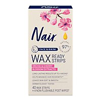 Nair Face And Bikini Hair Remover Wax Ready Strips - 40 Count - Image 1