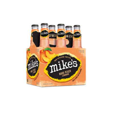 Mikes Hard Beverage Cool Hard Refreshing Lemonade Peach Bottle - 6-11.2 Fl. Oz. - Image 2