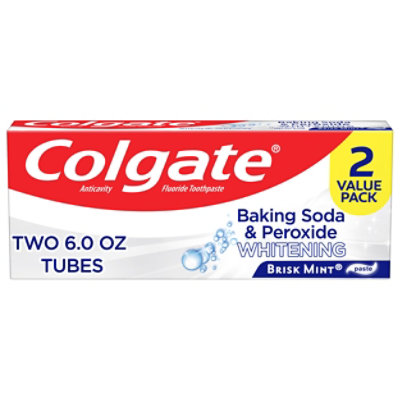 Colgate Toothpaste Baking Soda & Peroxide Whitening Twin Pack - 2-6 Oz - Image 1