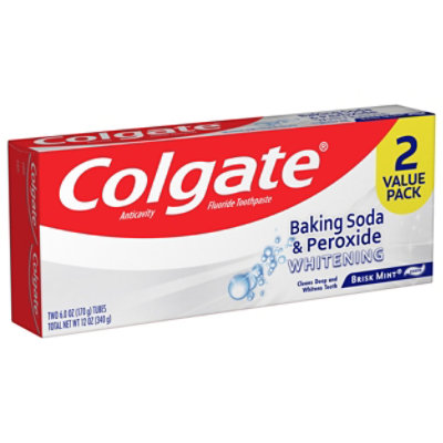 Colgate Toothpaste Baking Soda & Peroxide Whitening Twin Pack - 2-6 Oz - Image 3