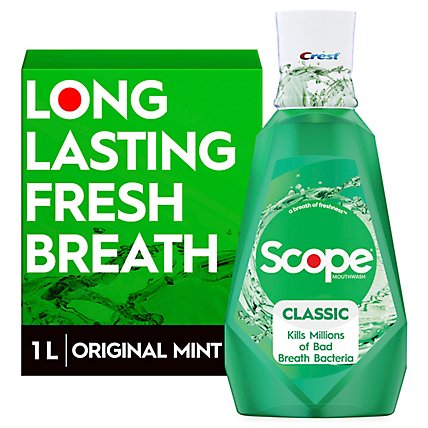 Crest Scope Classic Mouthwash Original Mint - 1 Liter - Image 2